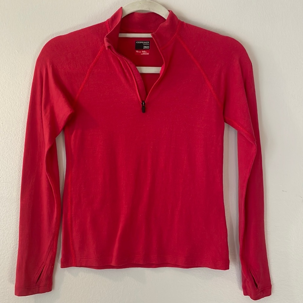 Icebreaker Pink Wool Thermal Top